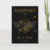Boho Wedding Destination Passport Map QR Code (Voorkant)