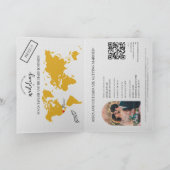Boho Wedding Destination Passport Map QR Code (Binnen)