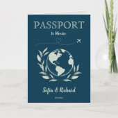 Boho Wedding Destination Passport Map QR Code (Voorkant)
