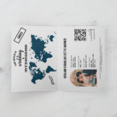 Boho Wedding Destination Passport Map QR Code (Binnen)