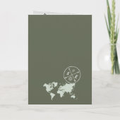 Boho Wedding Destination Passport Map QR Code (Achterkant)