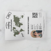 Boho Wedding Destination Passport Map QR Code (Binnen)