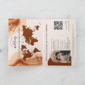 Boho Wedding Destination Passport Map Terracotta (Binnen)
