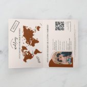 Boho Wedding Destination Passport Map Terracotta (Binnen)
