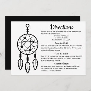 Boho Wedding Directions Dreamweaver Black Details Kaart