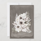 Boho Wedding Dress Casual Waterverf Design Shower Save The Date (Achterkant)