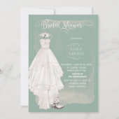 Boho Wedding Dress Casual Waterverf Design Shower Save The Date (Voorkant)