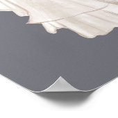 Boho Wedding Dress Casual Waterverf Vrijgezellenfe Poster (Hoek)