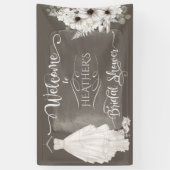 Boho Wedding Dress Casual Waterverf Vrijgezellenfe Spandoek (Verticaal)