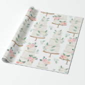 Boho Wedding Elegant Waterverf Cadeaupapier (Uitgerold)