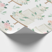 Boho Wedding Elegant Waterverf Cadeaupapier (Hoek)