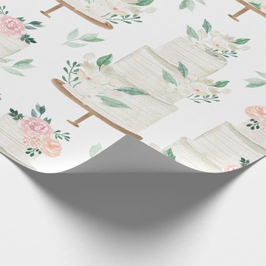Boho Wedding Elegant Waterverf Cadeaupapier (Hoek)