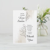 boho wedding invitation kaart (Staand voorkant)