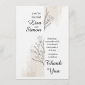 boho wedding invitation kaart (Voorkant)