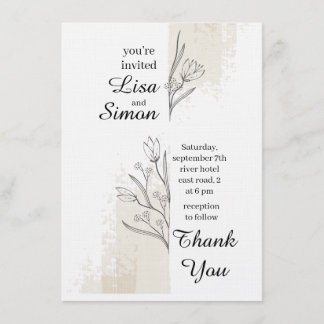 boho wedding invitation kaart