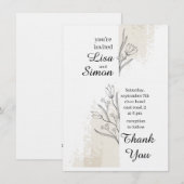 boho wedding invitation kaart (Voorkant / Achterkant)