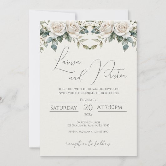 Boho Wedding Invitation Kaart (Voorkant)