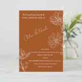 Boho Wedding Invitation  Kaart (Staand voorkant)