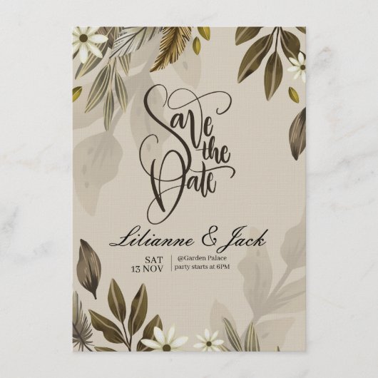 Boho Wedding Invitation Kaart (Voorkant)