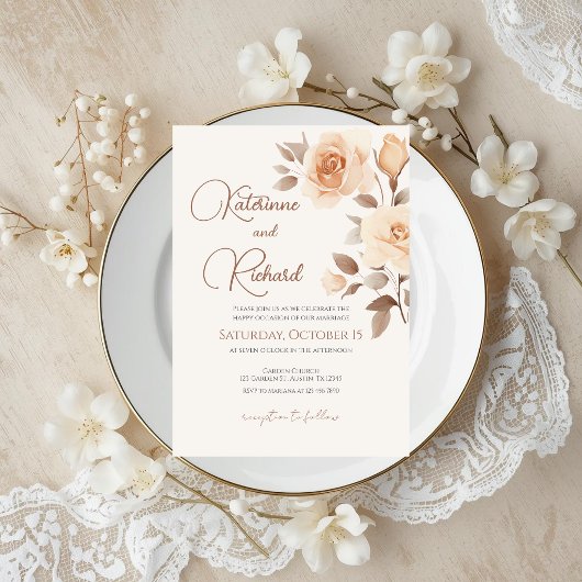 Boho Wedding Invitation Kaart
