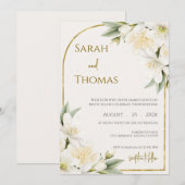 Boho Wedding Invitation Kaart (Voorkant / Achterkant)