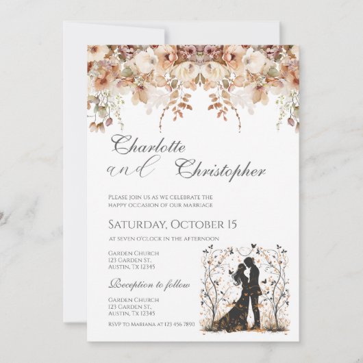 Boho Wedding Invitation Kaart (Voorkant)