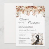 Boho Wedding Invitation Kaart (Voorkant / Achterkant)