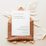 Boho Wedding Invite | Eenvoudige moderne minimalis Kaart<br><div class="desc">Deze mooie huwelijksuitnodiging is voorzien van een schoon minimalistisch ontwerp met accenten van moderne kalligrafie en is perfect om een foto van u en uw toekomstige echtgenoot te uploaden! Bewerk de meeste formuleringen eenvoudig om aan te passen aan uw gebeurtenis! Tekst- en achtergrondkleuren zijn volledig bewerkbaar —> Klik op de...</div>