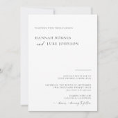 Boho Wedding Invite | Eenvoudige moderne minimalis Kaart (Voorkant)