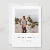 Boho Wedding Invite | Moderne minimalistische foto Kaart (Achterkant)