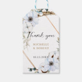 Boho Wedding Lijst Floral Fall Wedding Elegant Cadeaulabel (Voorkant)
