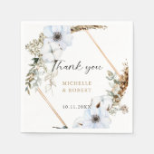 Boho Wedding Lijst Floral Fall Wedding Elegant Servet (Voorkant)