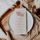 Boho Wedding Menu