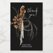 Boho Wedding Mini Wine Fleslabel Wijn Etiket (Enkel label)