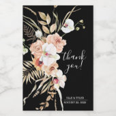 Boho Wedding Mini Wine Fleslabel Wijn Etiket (Enkel label)