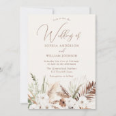 Boho Wedding: Mooie Floral alle seizoenen Kaart (Voorkant)