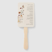 Boho Wedding Program Handwaaier (Achterkant)