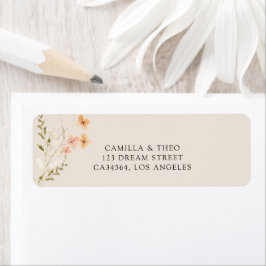 Boho Wedding Return Label