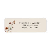 Boho Wedding Return Label (Voorkant)
