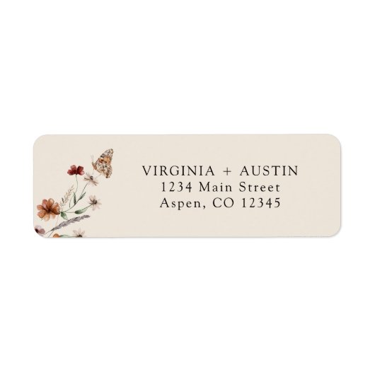 Boho Wedding Return Label (Voorkant)
