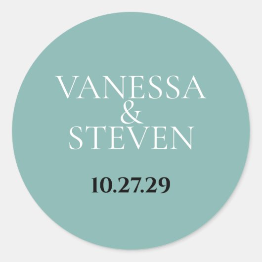 Boho Wedding Ronde Sticker (Voorkant)