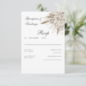 Boho Wedding RSVP card Kaartje (Staand voorkant)