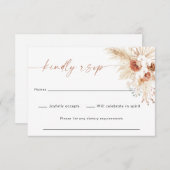 Boho Wedding RSVP Kaart | 3,5x5-inch Kaart (Voorkant / Achterkant)