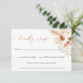 Boho Wedding RSVP Kaart | 3,5x5-inch Kaart