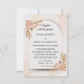 Boho Wedding RSVP Kaart – Elegante rustieke Bloeme (Voorkant)