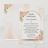Boho Wedding RSVP Kaart – Elegante rustieke Bloeme (Voorkant / Achterkant)