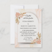 Boho Wedding RSVP Kaart – Elegante rustieke Bloeme (Voorkant)