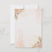 Boho Wedding RSVP Kaart – Elegante rustieke Bloeme (Achterkant)