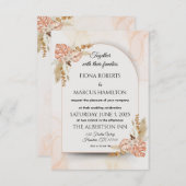 Boho Wedding RSVP Kaart – Elegante rustieke Bloeme (Voorkant / Achterkant)