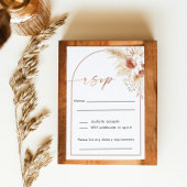 Boho Wedding RSVP Kaart | Kaart voor verticale res